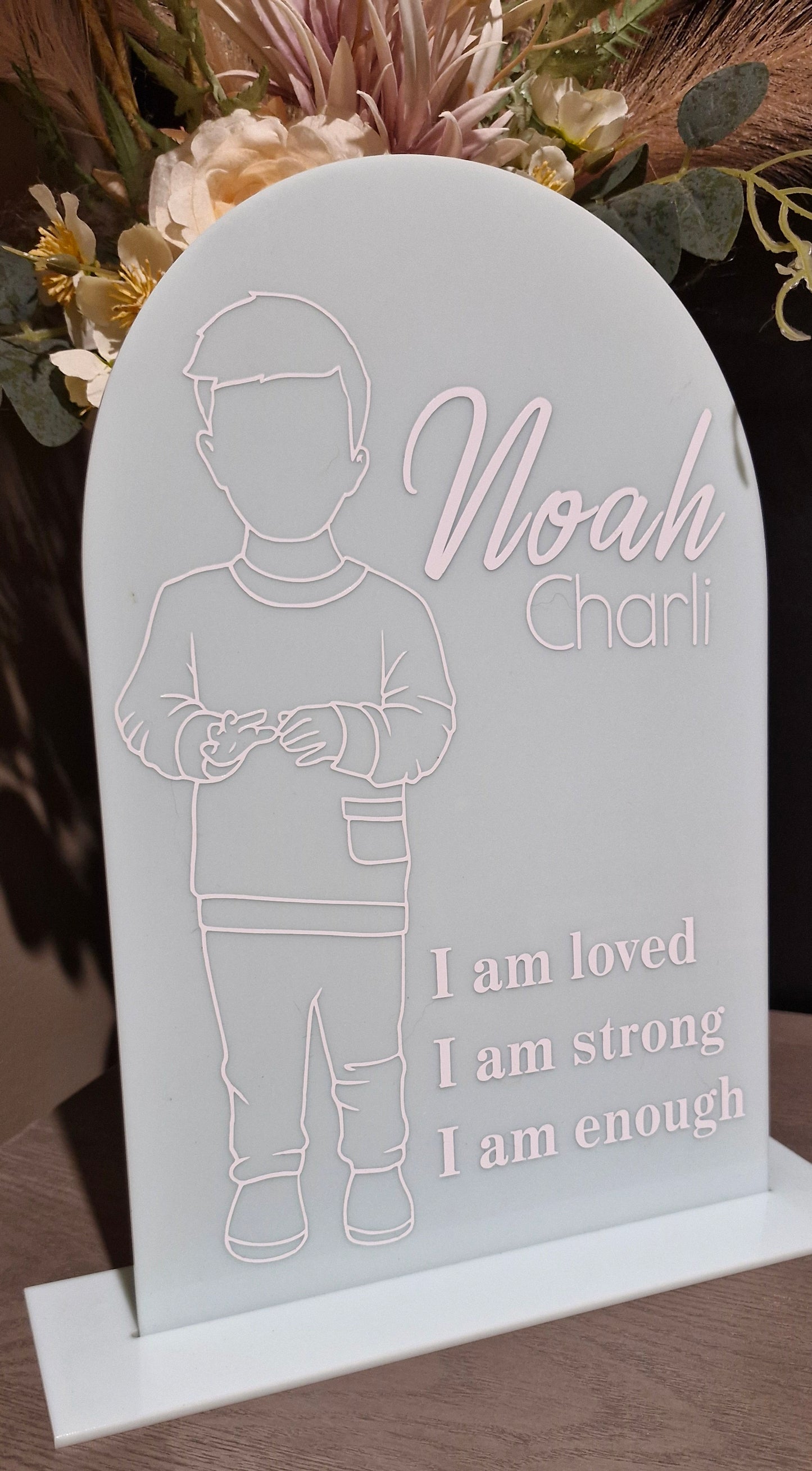 Kids affirmation plaque