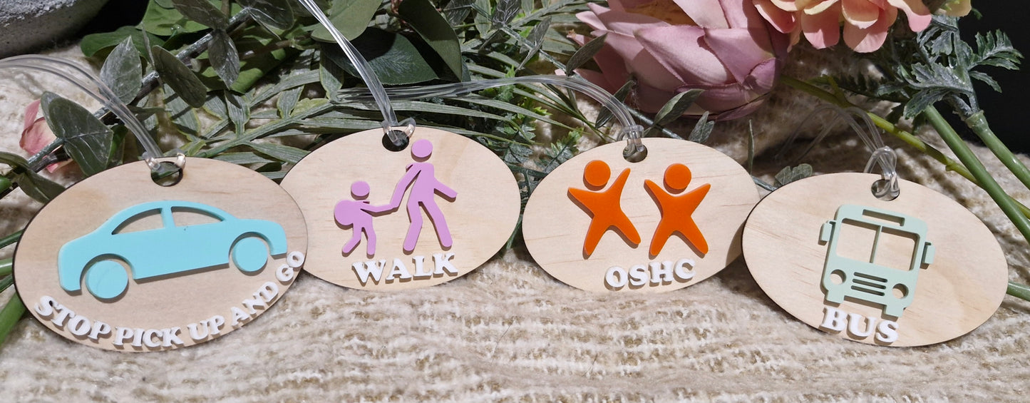 Bag Tag reminders - Full set (4x peice)