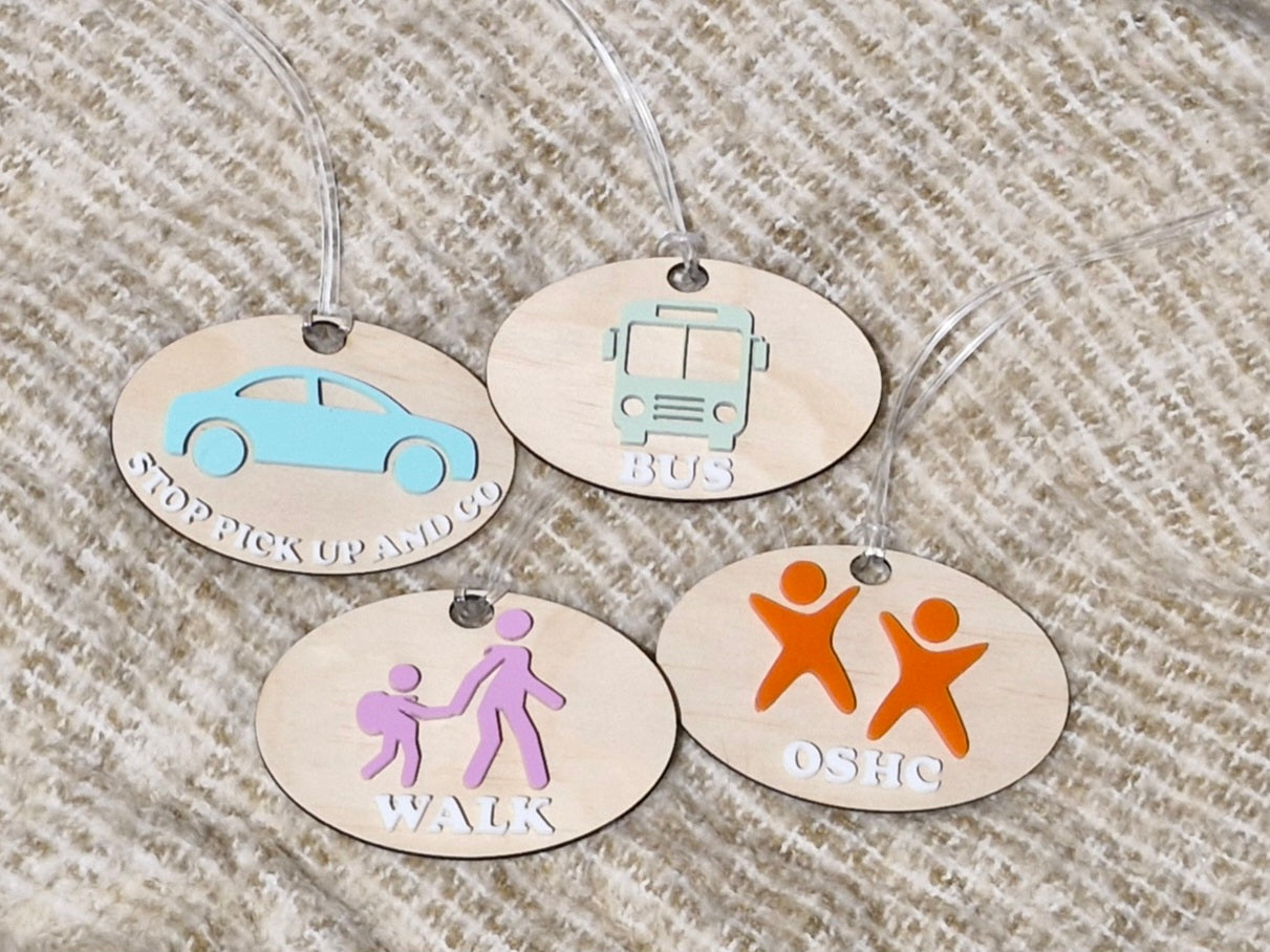 Bag Tag reminders - Full set (4x peice)