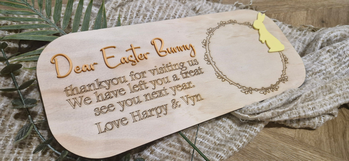 Easter bunny treat board