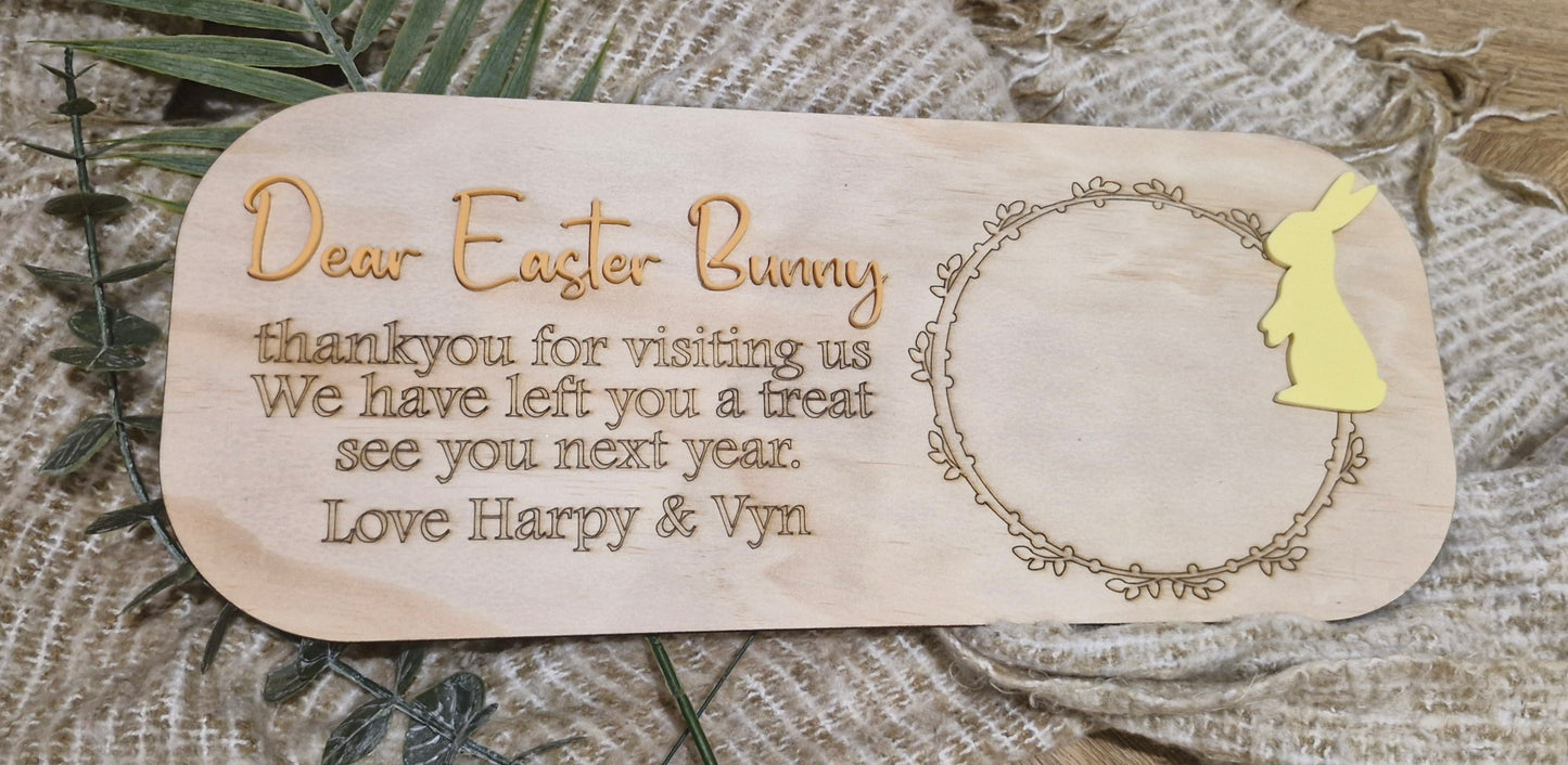 Easter bunny treat board