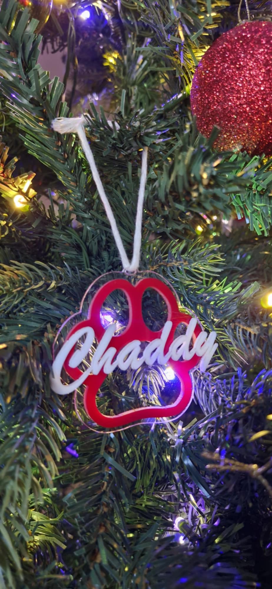 Animal Paw Print Ornament