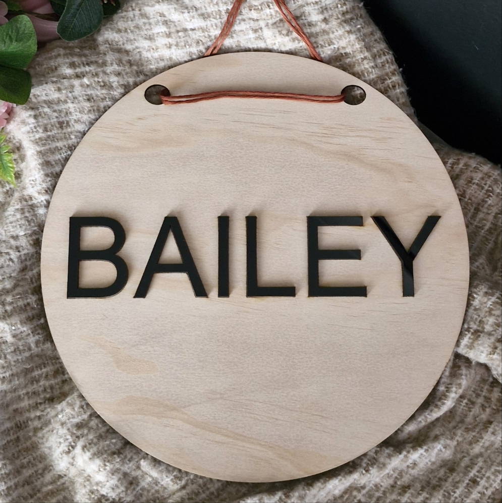 Woodern Name Plaque