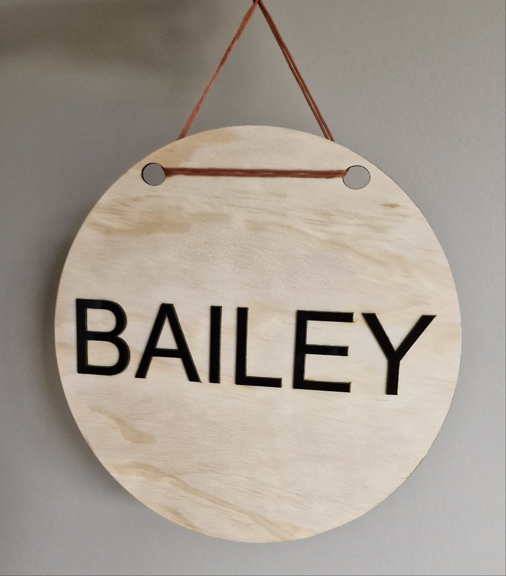 Woodern Name Plaque