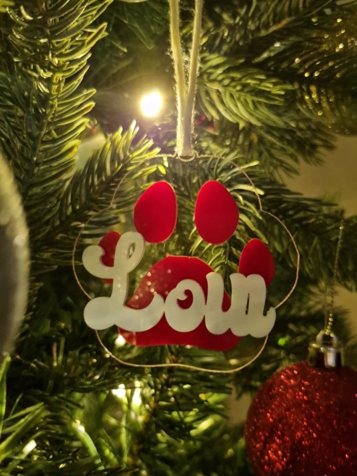 Animal Paw Print Ornament