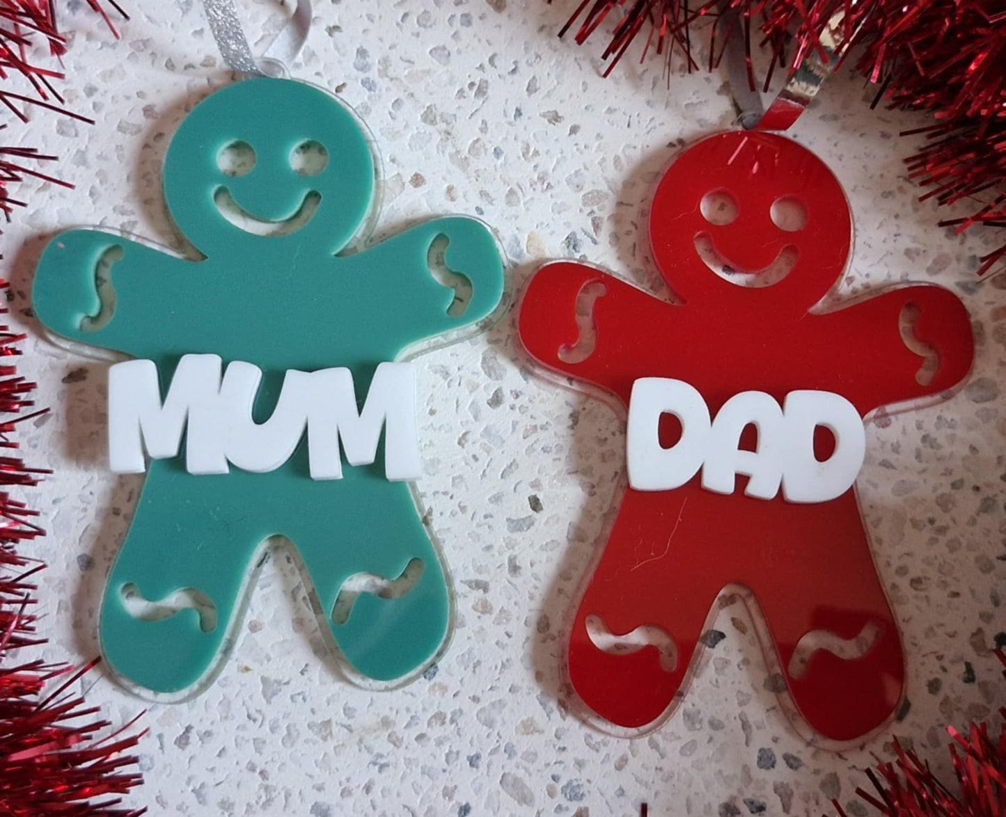 Acrylic Gingerbread Name Christmas Ornament