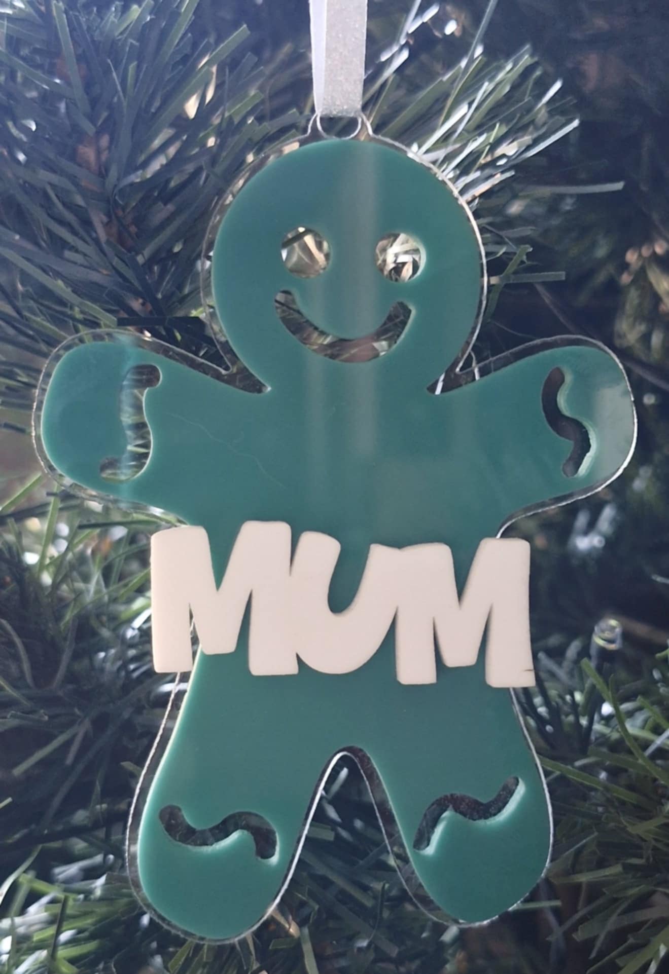 Acrylic Gingerbread Name Christmas Ornament