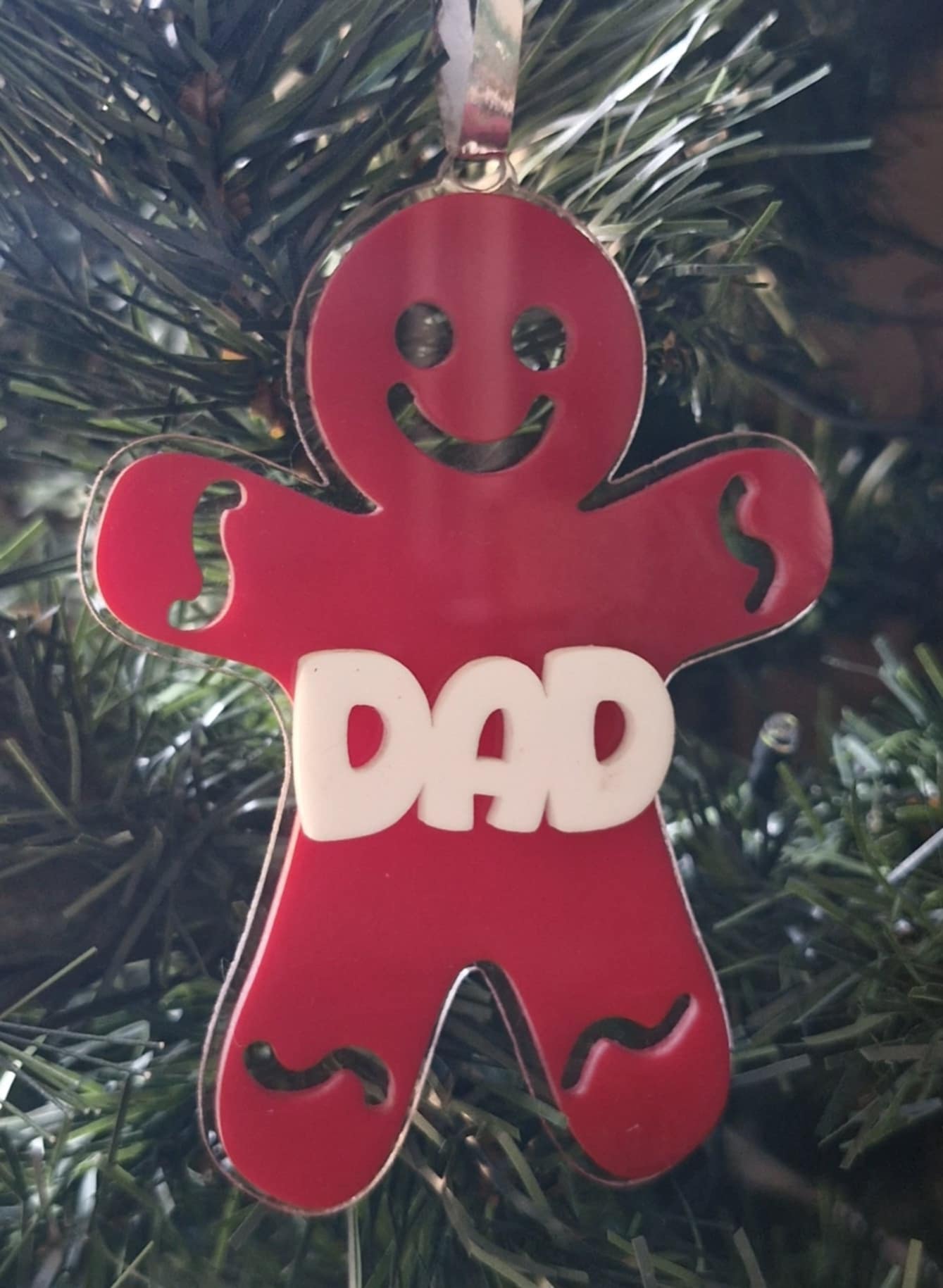 Acrylic Gingerbread Name Christmas Ornament