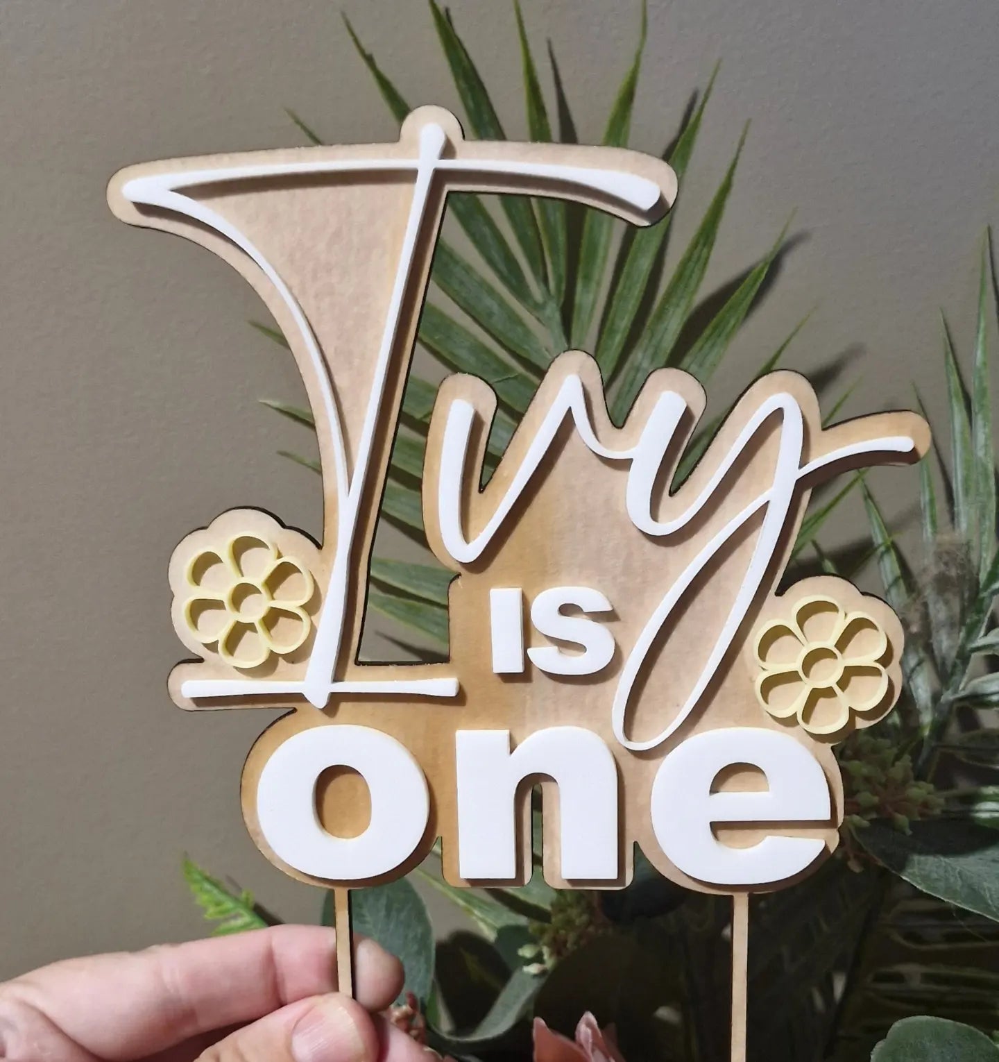 Script cake topper