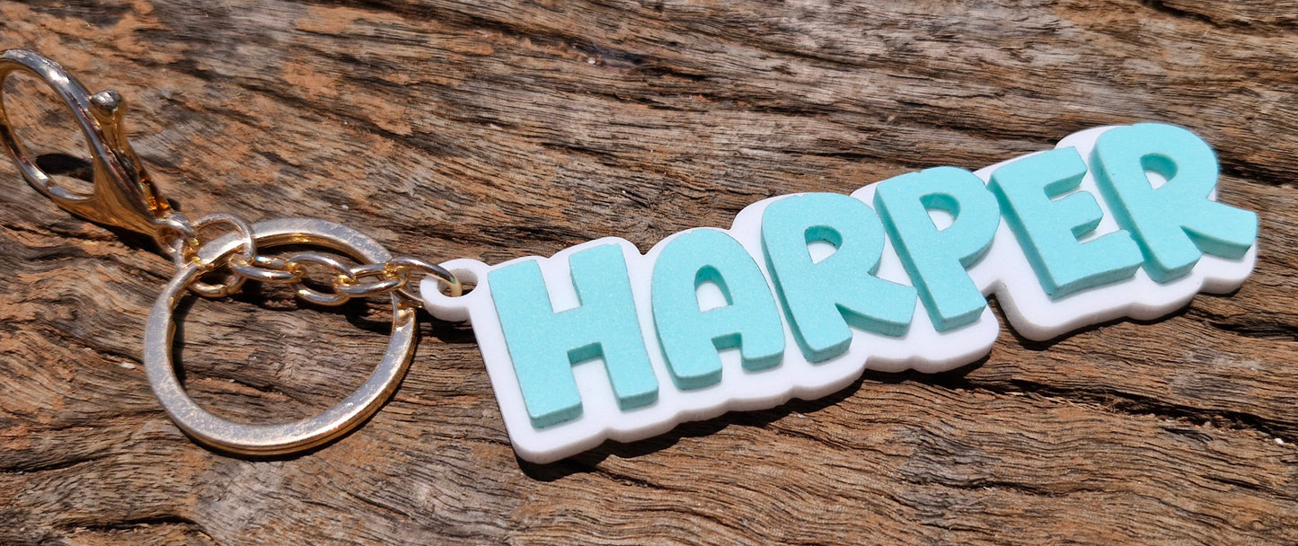 Layered Acrylic Bag Tags