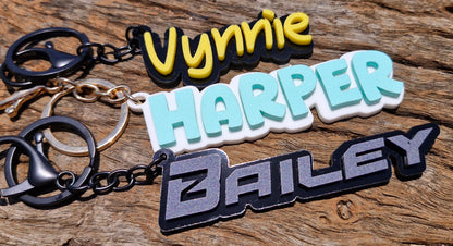 Layered Acrylic Bag Tags