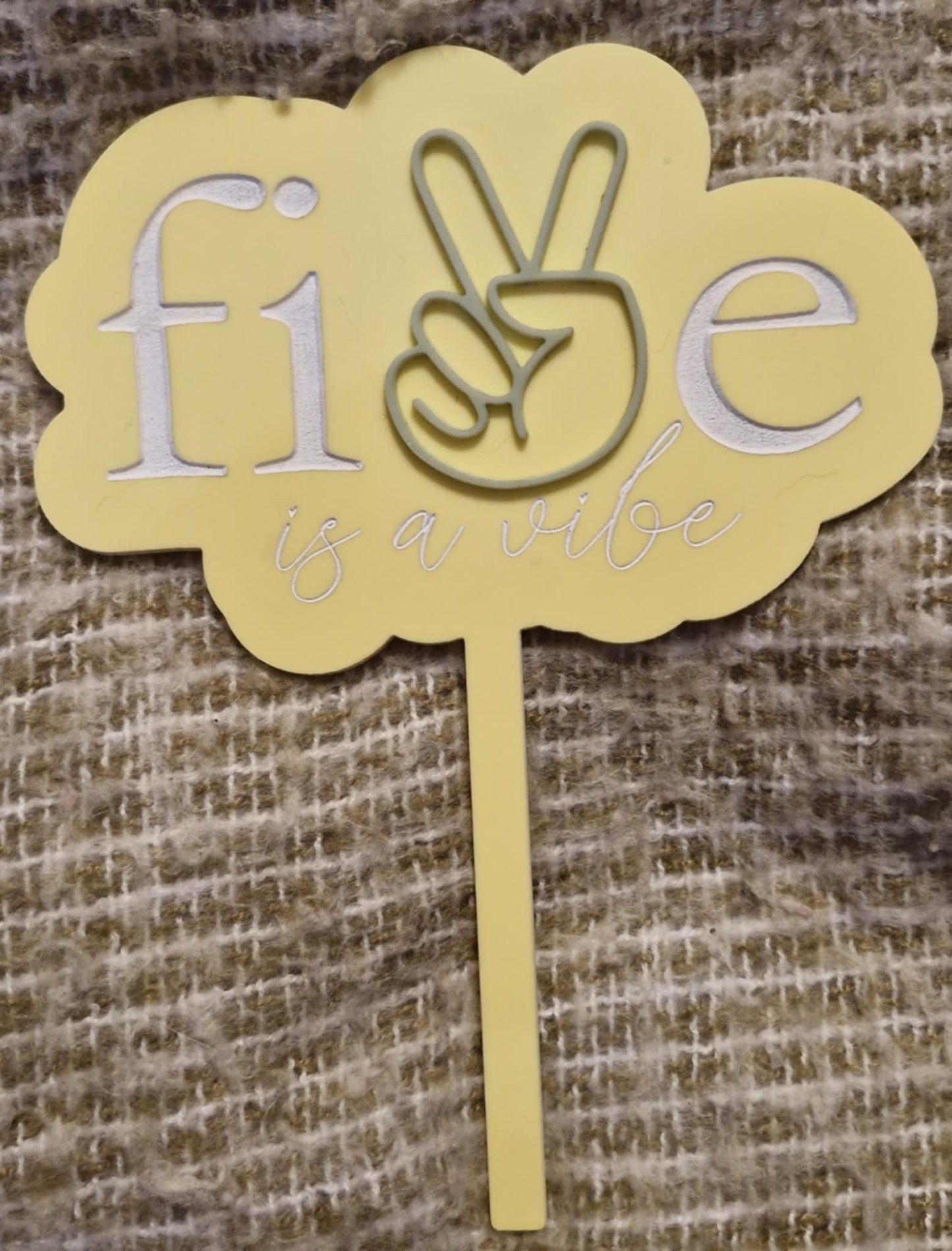 Five is a Vibe - Cake Topper