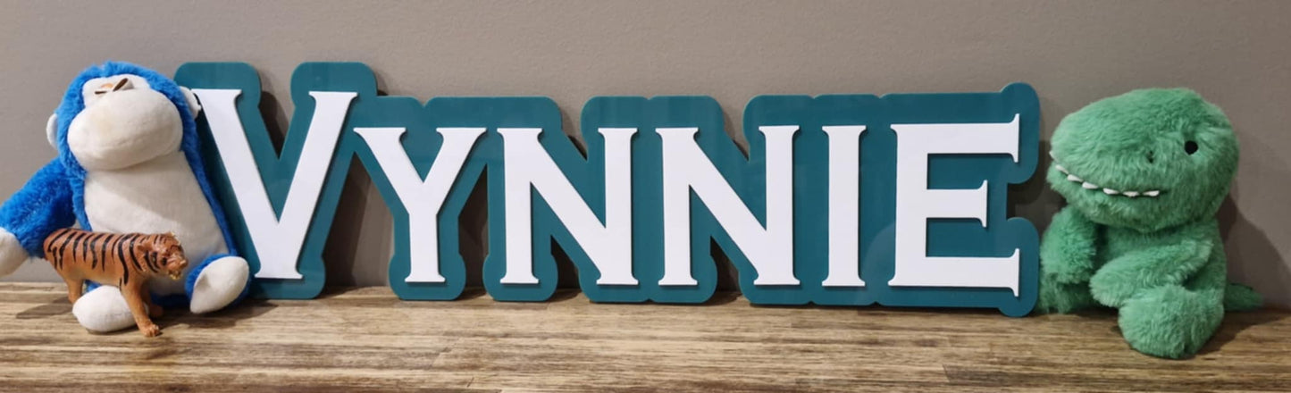 Layered name plaque - Style two - SMALL