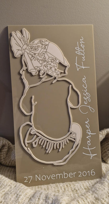 Baby Birth Decor Plaque