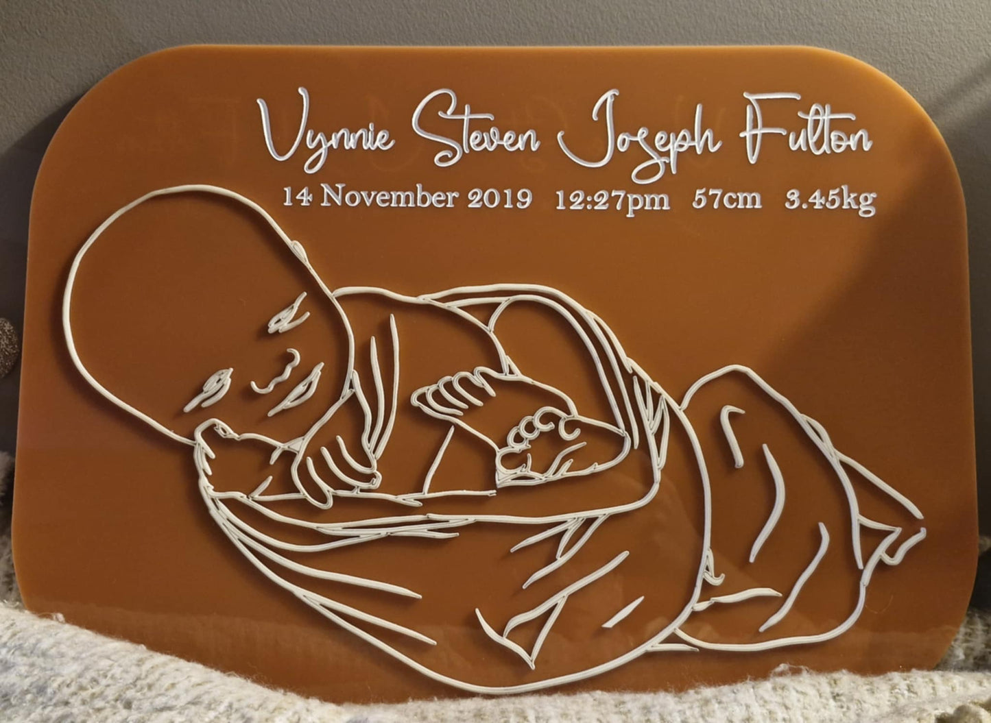 Baby Birth Decor Plaque