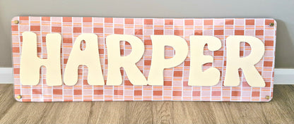 Deluxe Fabric 3D Name Sign