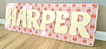 Deluxe Fabric 3D Name Sign