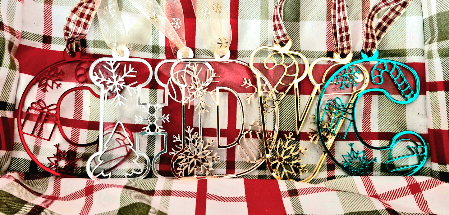 Christmas Initial Ornaments