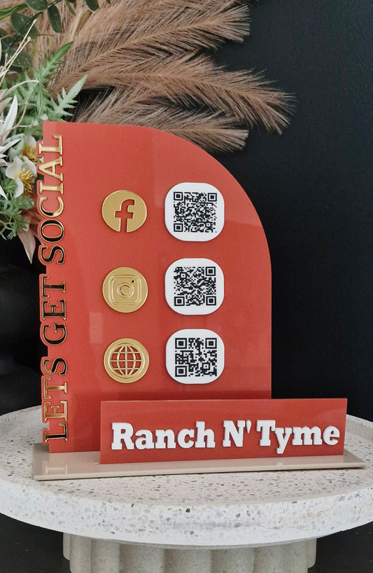 Let's get social - Business Signage