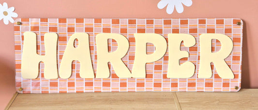Deluxe Fabric 3D Name Sign